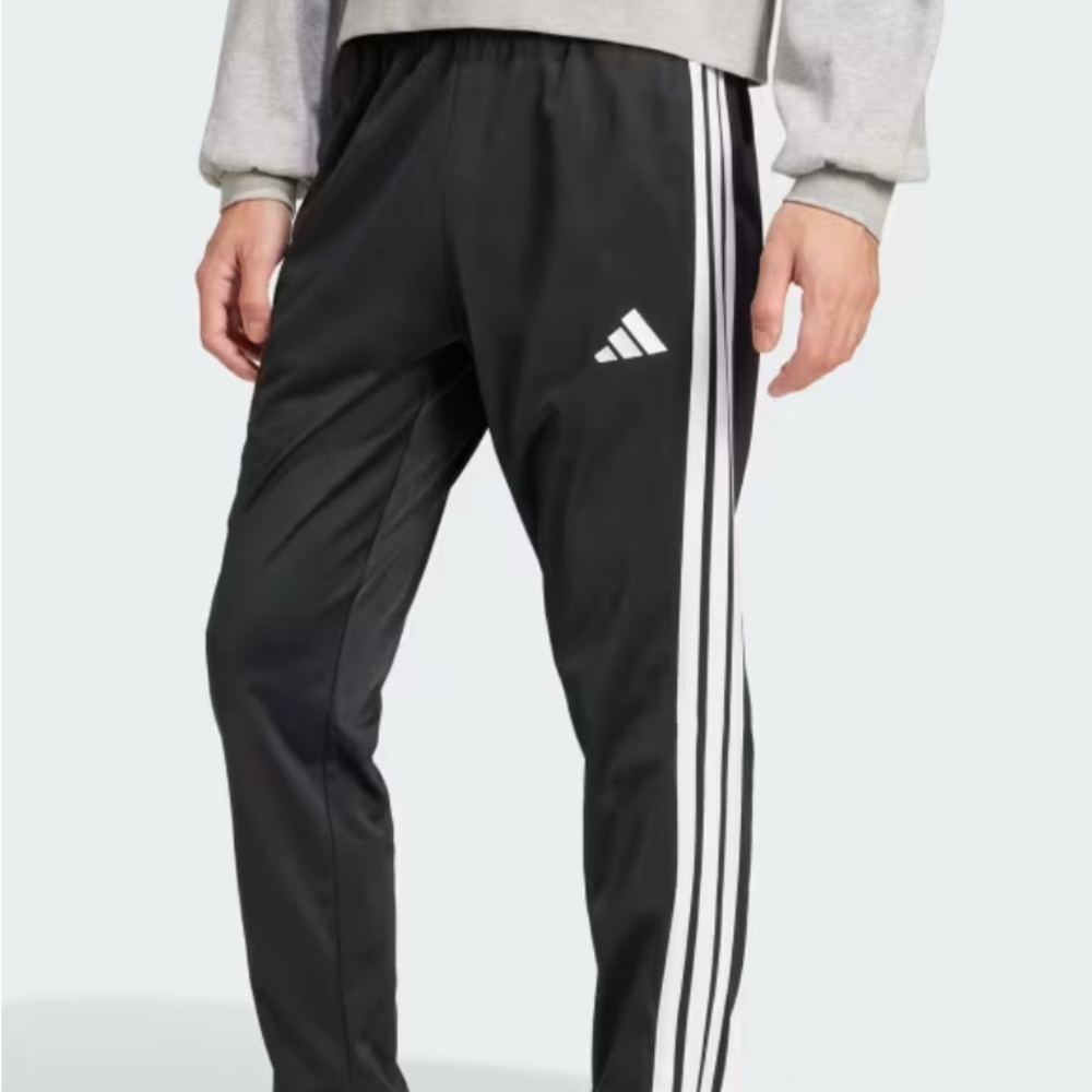 Adidas Black 2stripe track pants Joggers